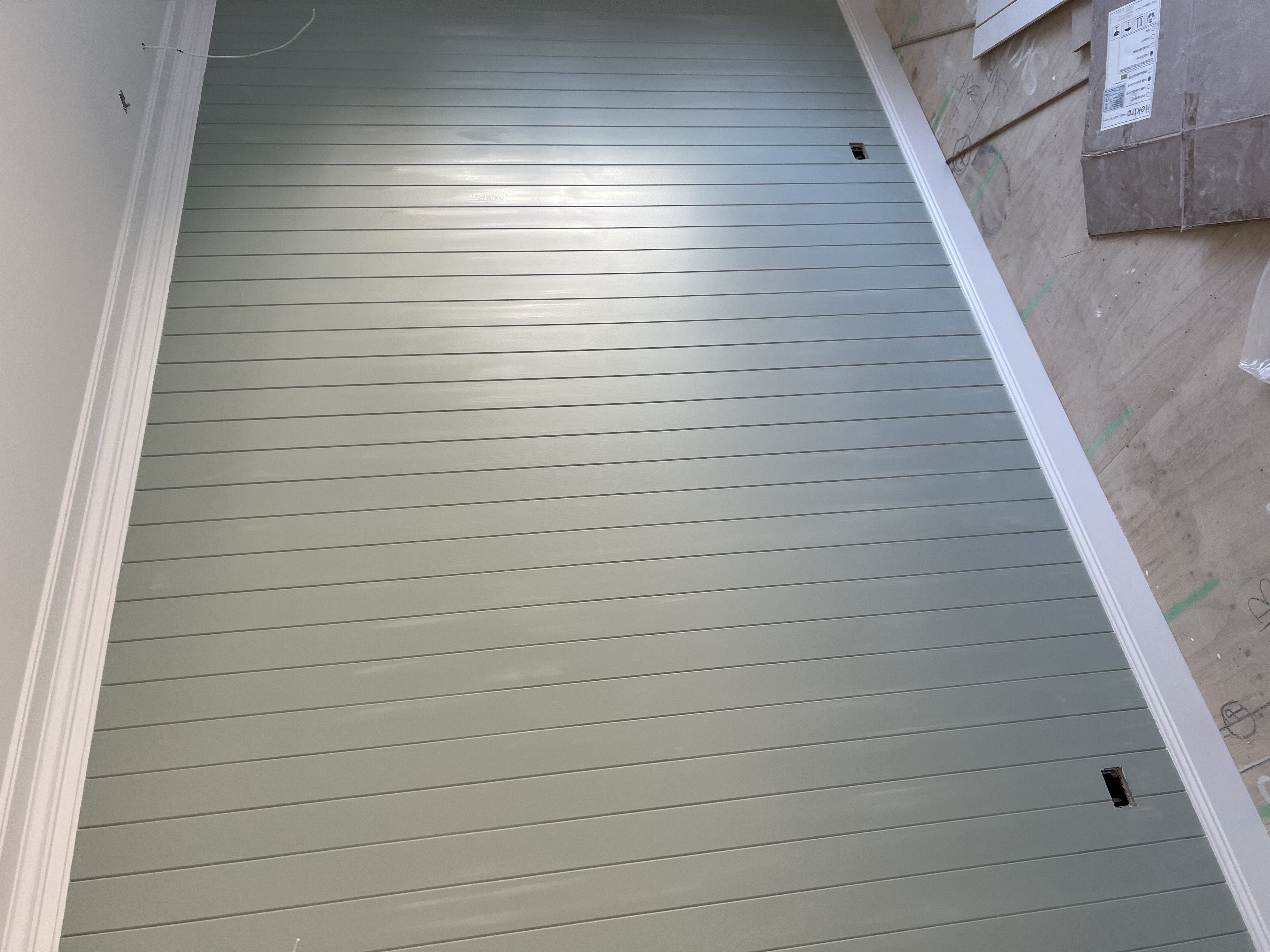 Painted interior panelled feature wall — from our Bayside projects.