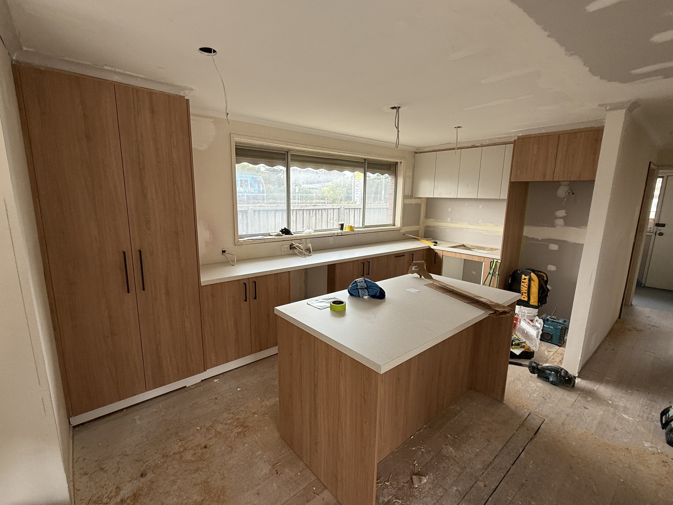 Kitchen fit-out with cabinetry installation